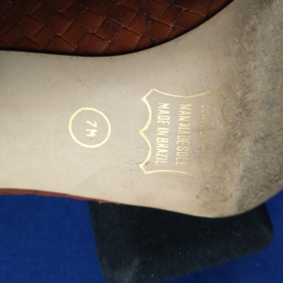 Leather Vintage Heels 7 M - Picture 8 of 10